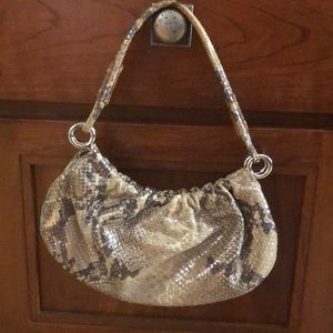 Kate Spade shoulder baguette bag. Awesome snake print